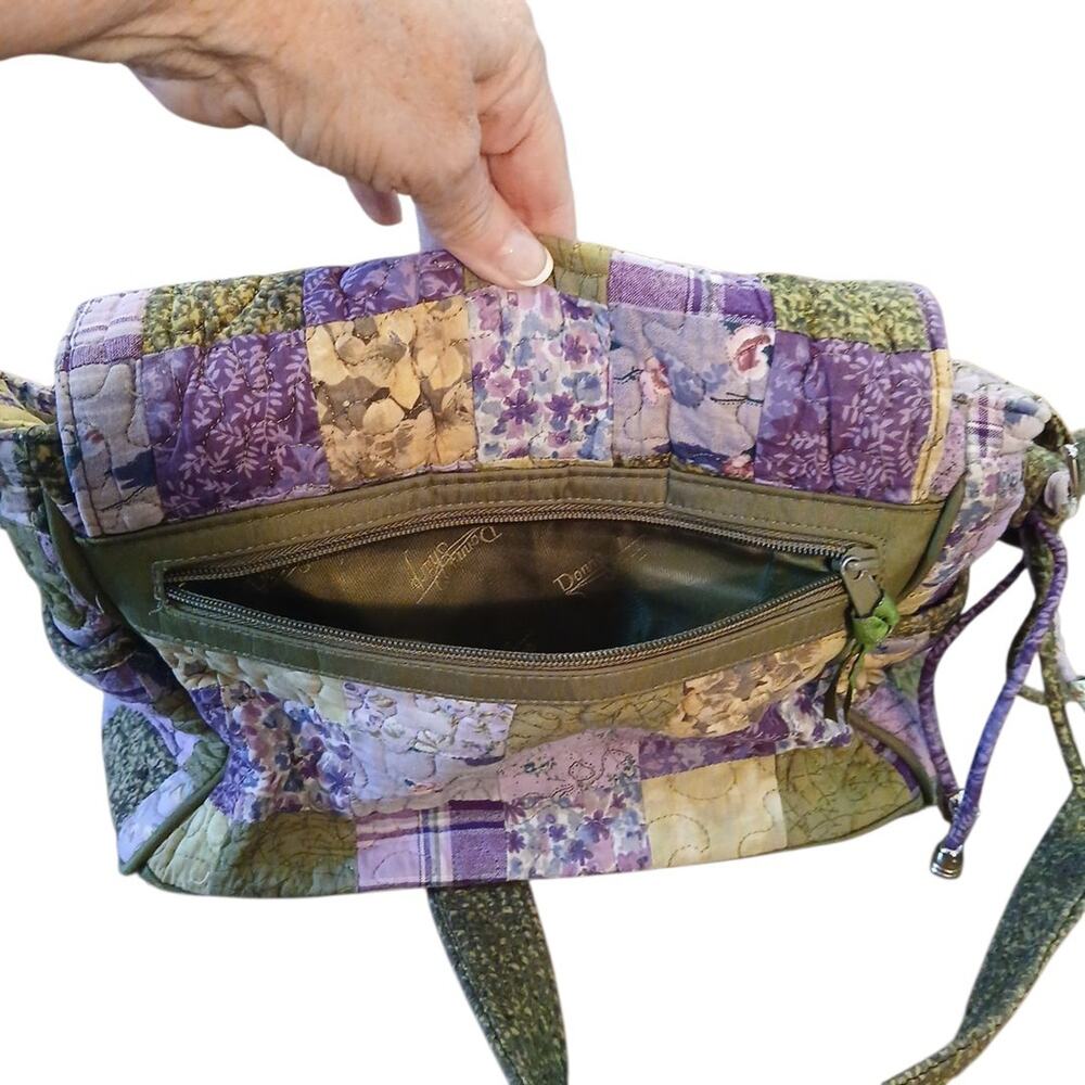 Donna Sharp Quilted Patchwork Cottagecore Purple … - image 6